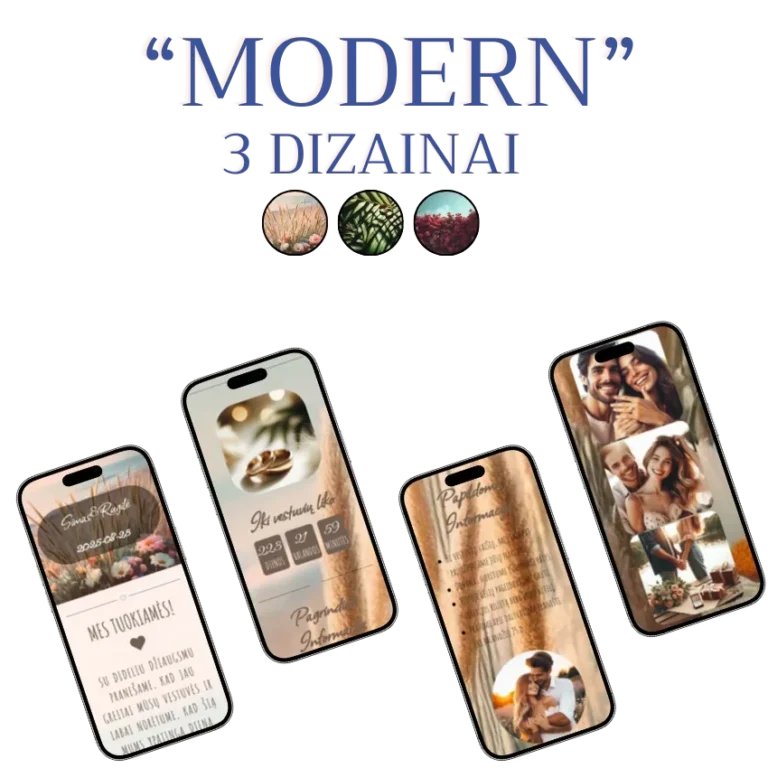 kvieciu i vestuves Modern